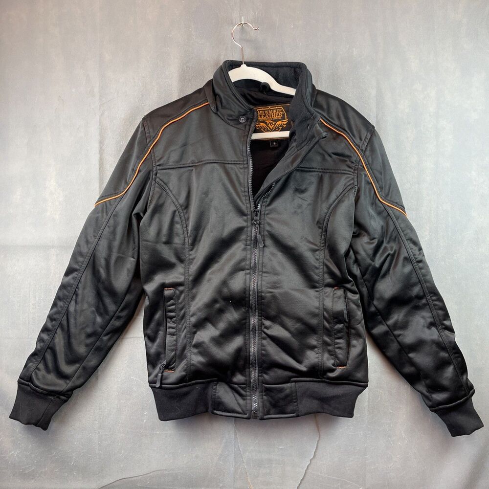 Milwaukee Leather Women's Black Soft Shell Armored Motorcycle Racing Jacket Sz S